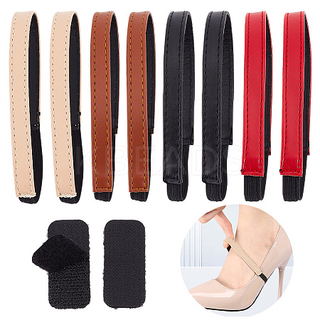 4 Sets 4 Colors PU Leather Shoelace AJEW-FG0003-06-1