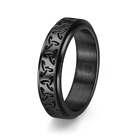 Rotatable Stainless Steel Finger Ring PW-WGB0425-30-1