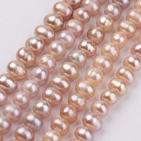 Natural Cultured Freshwater Pearl Beads Strands PEAR-D187-51-01-1