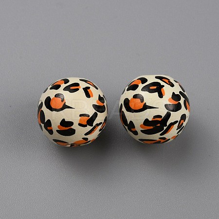 Printed Wood Beads WOOD-SZC0001-07D-1