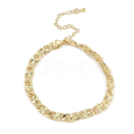 Rack Plating Brass Bracelets for Women BJEW-K244-06C-G-1