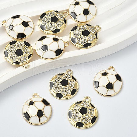 10Pcs 2 Styles Alloy Enamel and Rhinestone Pendants FIND-YW0009-93A-1