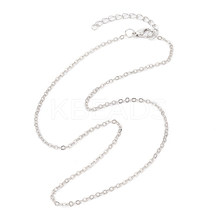 Brass Cable Chain Necklaces NJEW-JN04511-03-1
