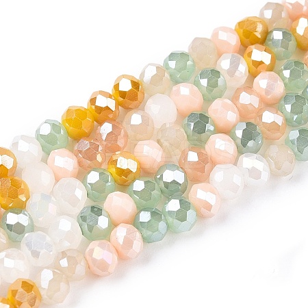 Electroplate Glass Beads Strands GLAA-T023-B16-03-1