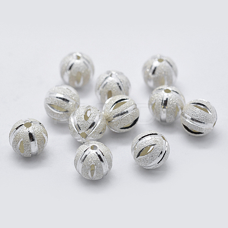 925 Sterling Silver Spacer Beads STER-K171-46S-6mm-1