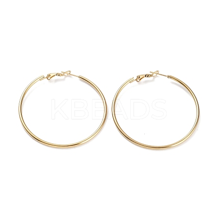 Ring 304 Stainless Steel Hoop Earrings for Women Men EJEW-B049-02F-G-1