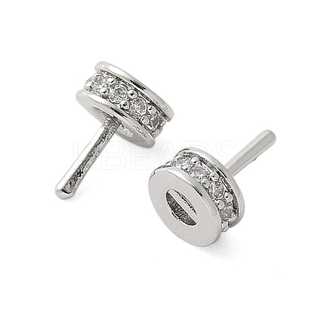 Brass Micro Pave Cubic Zirconia Peg Bails KK-U056-54P-1