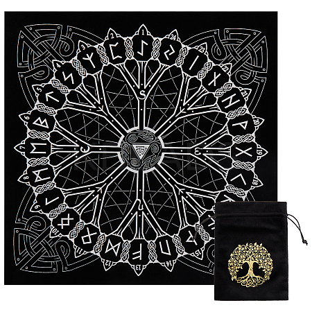 1Pc Lint Square Tarot Tablecloth AJEW-CN0002-18-1