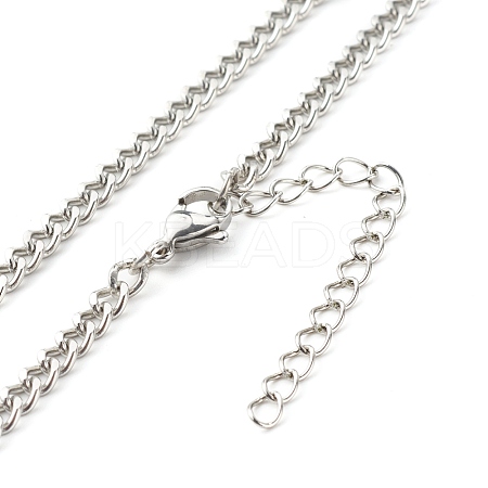 Non-Tarnish 304 Stainless Steel Curb Chain Necklaces NJEW-JN03637-1