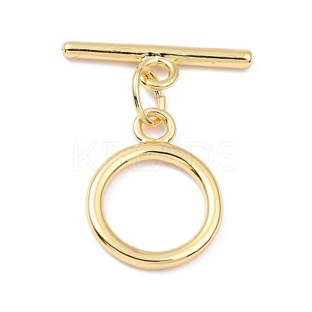 Rack Plating Brass Toggle Clasps KK-B036-12G-1