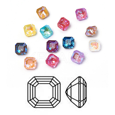 K9 Glass Rhinestone Cabochons RGLA-I002-C01-MI-1