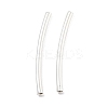 Brass Curved Tube Beads KK-B120-04B-S-1