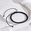 1Pc PU Leather Braided Bracelets Set for Women Men BJEW-LP0003-39-3
