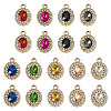 18Pcs 9 Colors UV Plating Alloy Pendants ALRI-TA0001-20-2