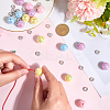 50Pcs Round Opaque Acrylic Beads MACR-SC0002-35-3