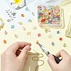 150Pcs 25 Colors Glass Pendants PALLOY-CJ00076-6