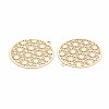 Rack Plating 201 Stainless Steel Filigree Pendants X-STAS-T057-43G-3
