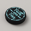 Flat Round with Arrow Silicone Focal Beads SIL-WH0021-06F-2