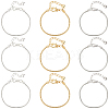 24Pcs 3 Colors Brass European Style Bracelet Making MAK-PA0001-01-7