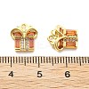 Brass Micro Pave Cubic Zirconia Pendants KK-U049-01G-3