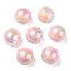 UV Plating Rainbow Iridescent Opaque Acrylic Beads OACR-C007-01H-2