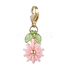 Flower Polymer Clay & Glass Pendants Decorations HJEW-MZ00327-04-1