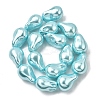 Electroplate Opaque Glass Imitation Pearl Beads Strands EGLA-K063-01F-2