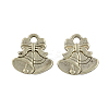 Tibetan Style Alloy Christmas Bell Pendants X-TIBEP-GC158-AS-RS-1