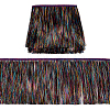10M Polyester Fringe Ribbon with PET Tassels Trimming SRIB-WH0011-191-1