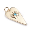 Brass Micro Pave Cubic Zirconia Pendants ZIRC-I042-01B-3