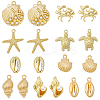 36Pcs 9 Styles Ocean Theme Alloy Pendants FIND-SC0012-45-1