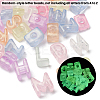 50Pcs Luminous Transparent Acrylic Beads LACR-SP0001-01-7