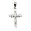 304 Stainless Steel Cubic Zirconia Pendants STAS-C102-01B-P-1