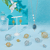 36Pcs 6 Styles 201 Stainless Steel Wire Pendants FIND-PH0027-07-4