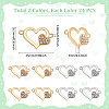 48Pcs 2 Colors Alloy Rhinestone Links/Connectors FIND-UN0016-40-4