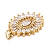 Rack Plating Brass Clear Cubic Zirconia Pendants KK-M229-34G-3