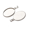 304 Stainless Steel Pendant Cabochon Settings STAS-D379-03C-P-2