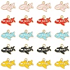 25Pcs 5 Colors Alloy Enamel Pendants ENAM-YW0006-78-1
