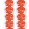 Synthetic Coral Dyed Carved Beads Strands CORA-K009-05B-02-1