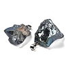 Electroplated Raw Natural Quartz Crystal Pendants G-Q481-20P-06-2