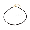 Natural Dyed & Heated Black Agate Beaded Necklaces for Women NJEW-JN03789-06-1
