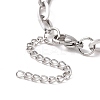 Non-Tarnish 304 Stainless Steel Cable Chain Bracelet for Men Women BJEW-E031-05A-P-3