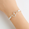 Double Heart Alloy Link Bracelets FS-WGC61CE-02-2