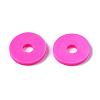 Flat Round Handmade Polymer Clay Beads CLAY-R067-10mm-31-7