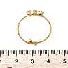 304 Stainless Steel Rhinestone Open Cuff Rings RJEW-M070-02G-01-3