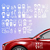 Plastic Reflective Vinyl Car Stickers STIC-WH0036-012-1