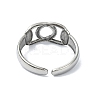 304 Stainless Steel Cuff Rings for Women RJEW-M019-47G-3