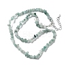 Natural Supper 7 Rutilated Quartz Chip Beaded Necklaces for Men Women NJEW-G159-01G-4
