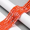 Opaque Solid Color Electroplate Glass Beads Strands GLAA-F029-P4mm-C03-4