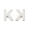 Tarnish Resistant 304 Stainless Steel Letter Charms STAS-O072-K-1